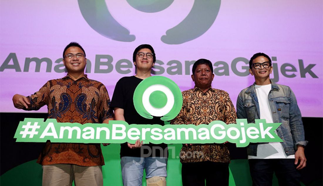 Suasana acara Peluncuran Inisiatif dalam Menciptakan Ekosistem yang Aman di Kantor Gojek, Jakarta, Jumat (28/2). - JPNN.com