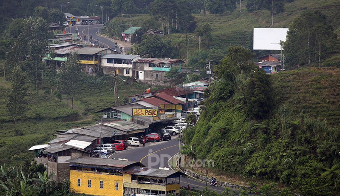 Sejumlah wisatawan mengunjungi perkebunan teh di kawasan Puncak, Kabupaten Bogor, Sabtu (13/6). Mereka ingin melepas penat dan mencari udara segar. - JPNN.com