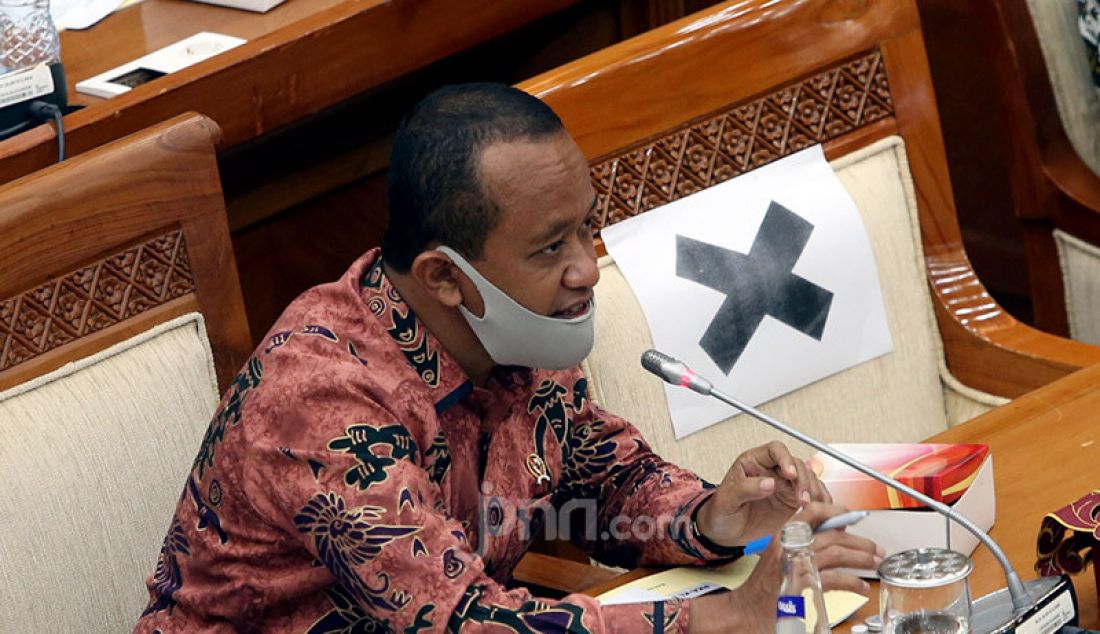 Kepala BKPM Bahlil Lahadalia saat rapat Kerja dengan Komisi VI DPR, Jakarta, Selasa (23/6). Rapat tersebut membahas RKA-K/L & RKP K/L Tahun 2021. - JPNN.com