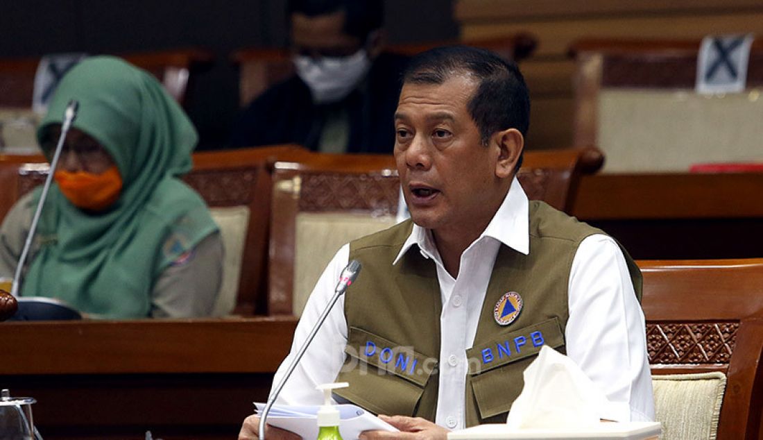 Kepala BNPB Doni Monardo saat rapat dengar pendapat dengan Komisi VIII DPR, Jakarta, Selasa (23/6). Rapat membahas RAPBN TA 2021 dan RKP Tahun 2021 (RKA K-L dan RKP K-L Tahun 2021), evaluasi pelaksanaan anggaran TA 2019 dan Evaluasi Kinerja Tahun 2020. - JPNN.com