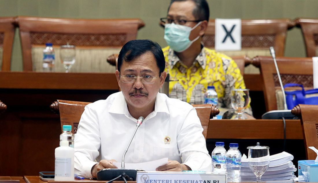 Menteri Kesehatan (Menkes) Terawan Agus Putranto saat rapat kerja dengan Komisi IX DPR, Jakarta, Selasa (23/6). Rapat tersebut membahas RKA K/L dan RKP K/L Tahun 2021. - JPNN.com