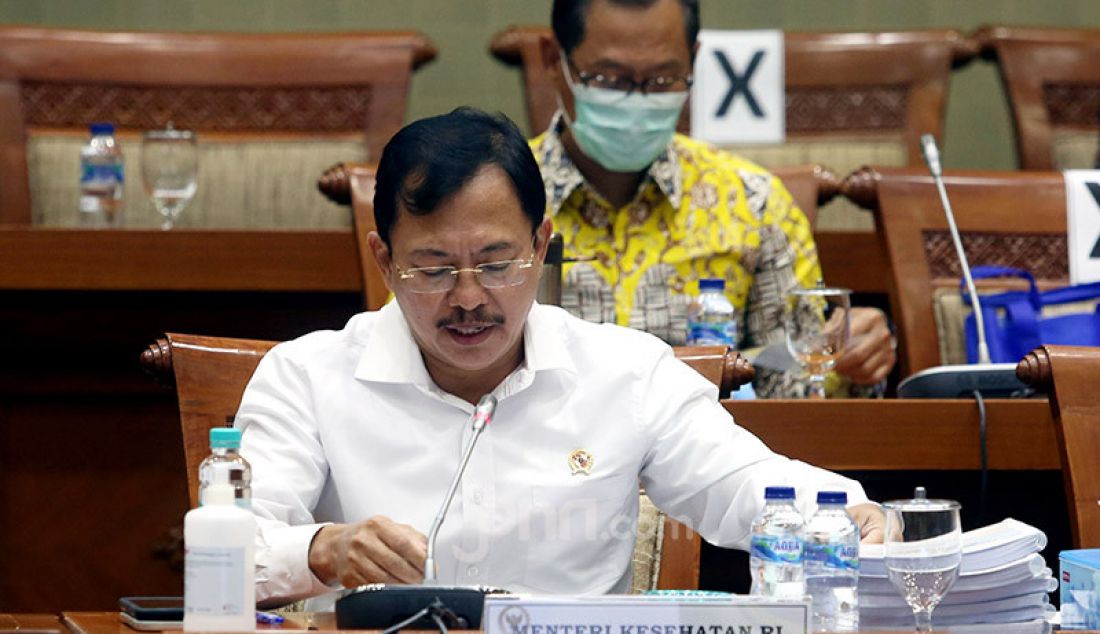 Menteri Kesehatan (Menkes) Terawan Agus Putranto saat rapat kerja dengan Komisi IX DPR, Jakarta, Selasa (23/6). Rapat tersebut membahas RKA K/L dan RKP K/L Tahun 2021. - JPNN.com