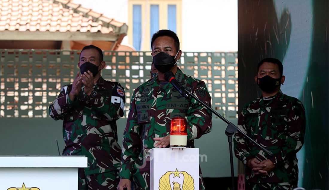 KASAD Jenderal TNI Andika Perkasa meresmikan Smart Instalasi Tahanan Militer Pertama AD di Markas Pomdam Jaya, Jakarta, Selasa (20/4). - JPNN.com