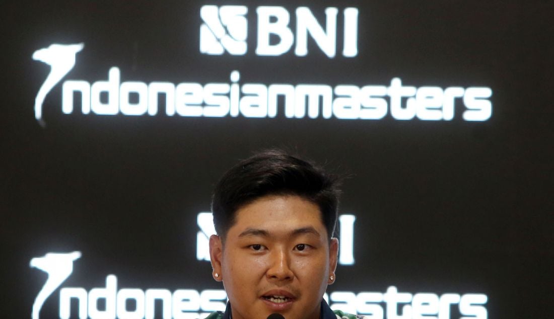 Indonesian Professional Golfer, Jonathan Wijono saat Konferensi Pers Peluncuran BNI Indonesian Masters 2024, Jakarta, Selasa (17/9). BNI Indonesian Masters 2024 yang akan diselenggarakan pada 31 Oktober - 3 November 2024 di Royale Jakarta Golf Club dengan total hadiah sebesar USD 2 juta. - JPNN.com