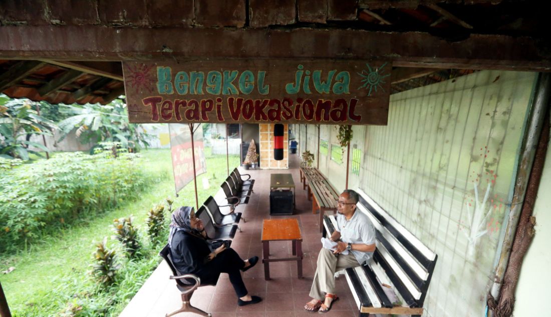 Sebuah tempat yang bernama bengkel jiwa terapi vokasional untuk residen di Rumah Sakit Marzoeki Mahdi (RSMM) Bogor, Jawa Barat, pada Jumat (4/10). RSMM Bogor menyediakan layanan untuk menangani kecanduan judi daring atau judi online sebagai bagian dari penanganan adiksi perilaku. - JPNN.com