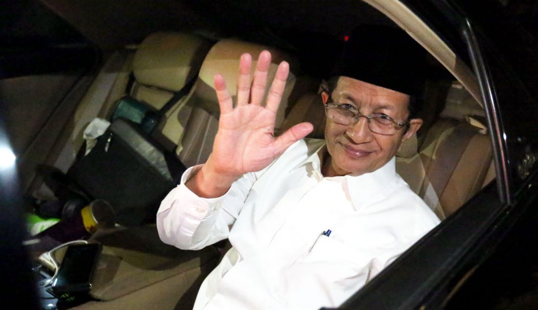 Nasaruddin Umar seusai mengikuti pembekalan calon menteri di Padepokan Garuda Yaksa, Hambalang, Kabupaten Bogor, Jawa Barat, Rabu (16/10). - JPNN.com