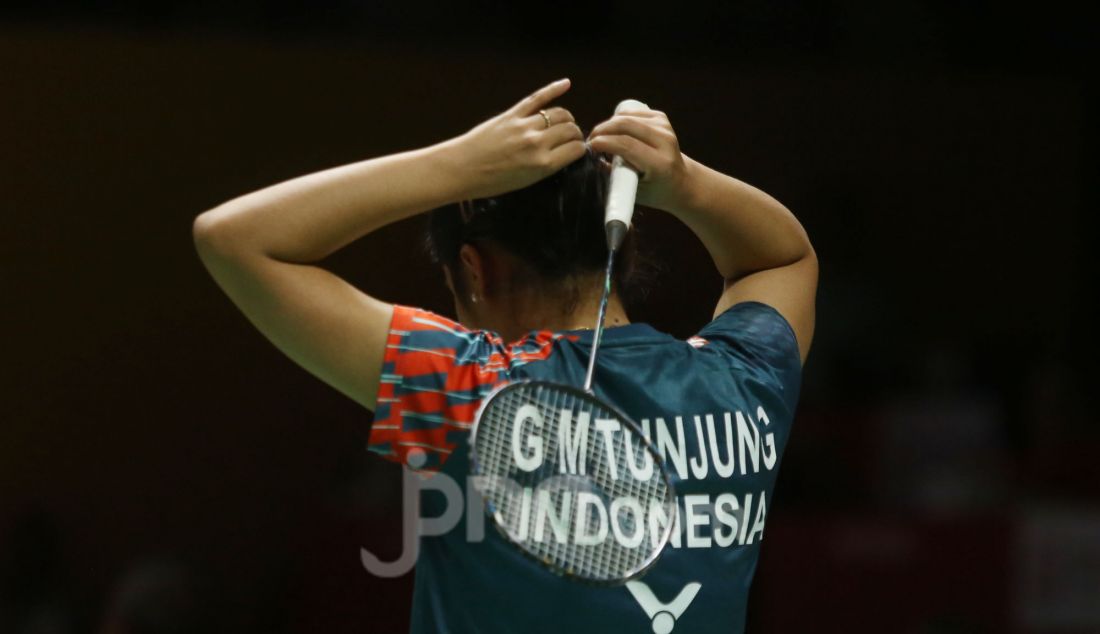 Tunggal putri Indonesia Gregoria Mariska Tunjung di Daihatsu Indonesia Masters 2025. - JPNN.com