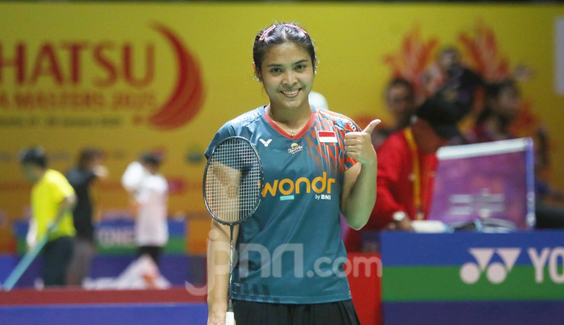 Tunggal putri Indonesia Gregoria Mariska Tunjung di Daihatsu Indonesia Masters 2025. - JPNN.com