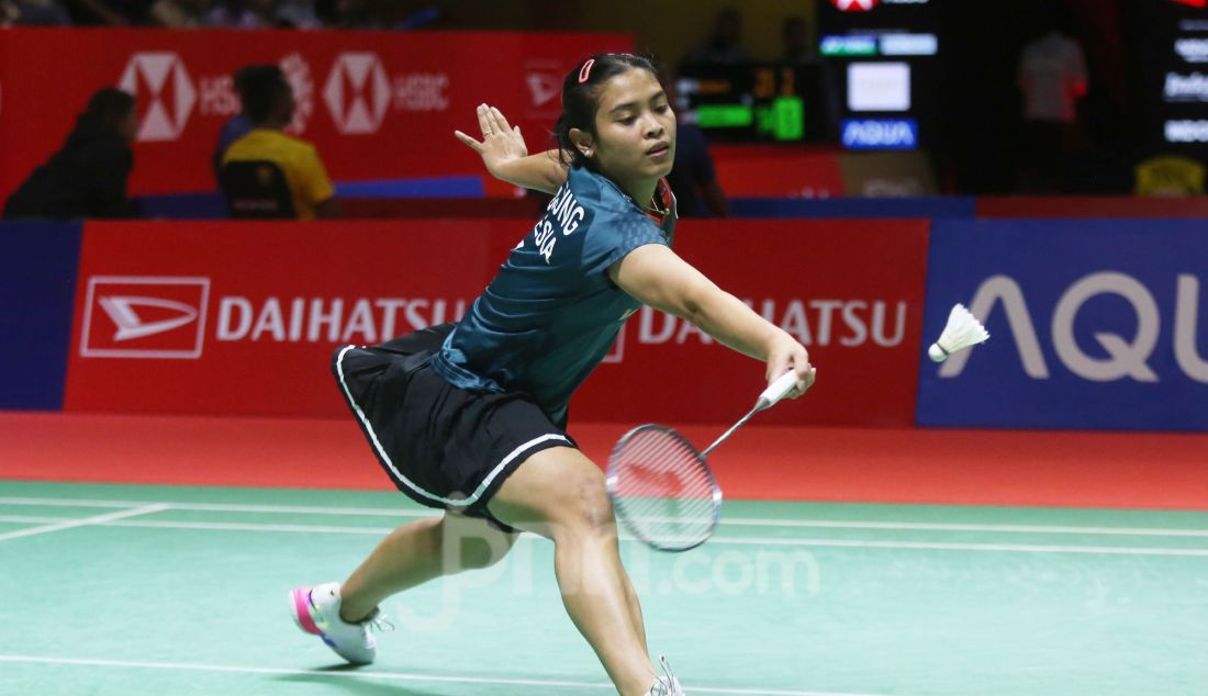 Tunggal putri Indonesia Gregoria Mariska Tunjung di Daihatsu Indonesia Masters 2025. - JPNN.com