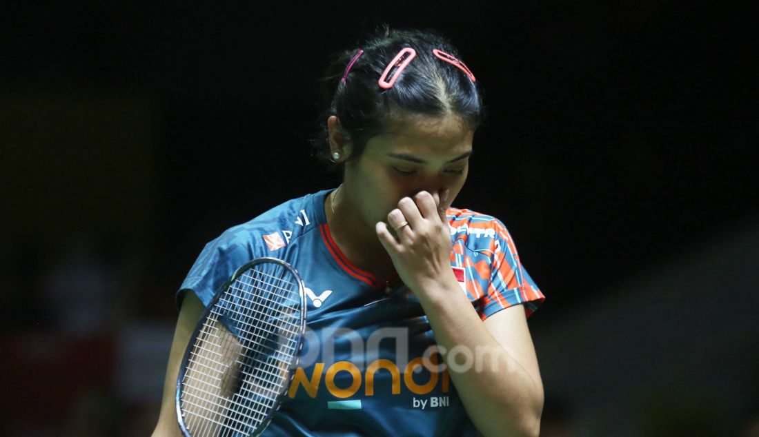 Tunggal putri Indonesia Gregoria Mariska Tunjung di Daihatsu Indonesia Masters 2025. - JPNN.com