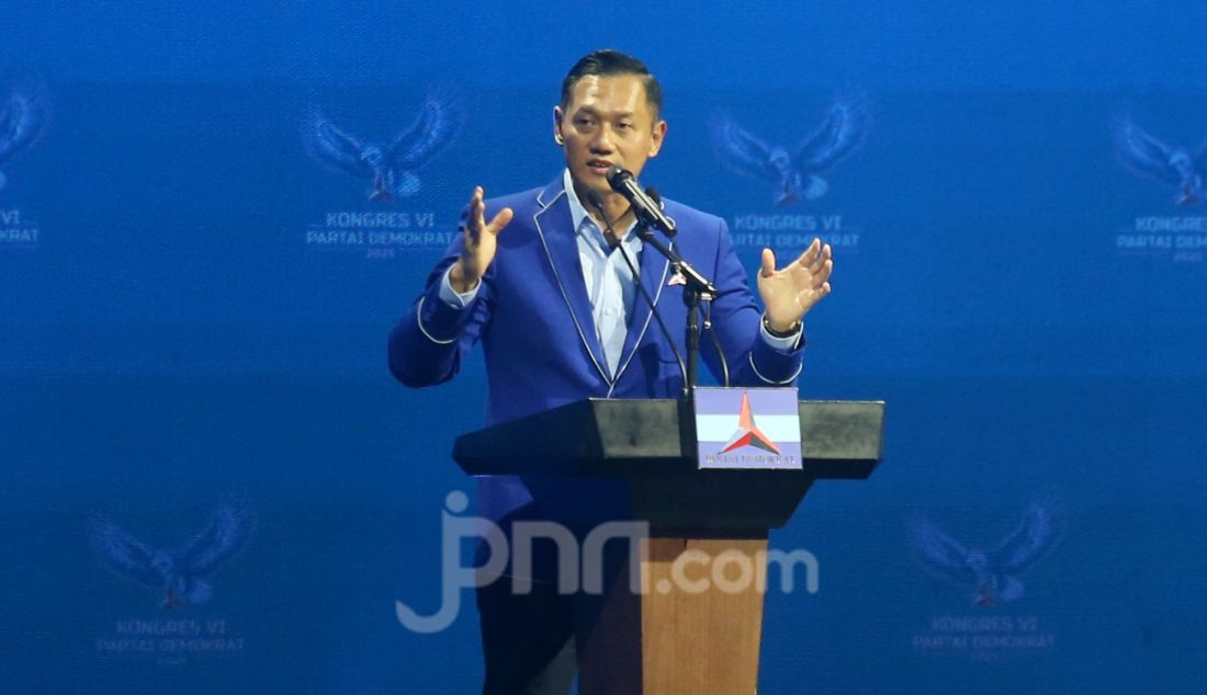 Ketum Partai Demokrat Agus Harimurti Yudhoyono saat penutupan Kongres ke-VI Partai Demokrat, Jakarta, Selasa (25/2). - JPNN.com