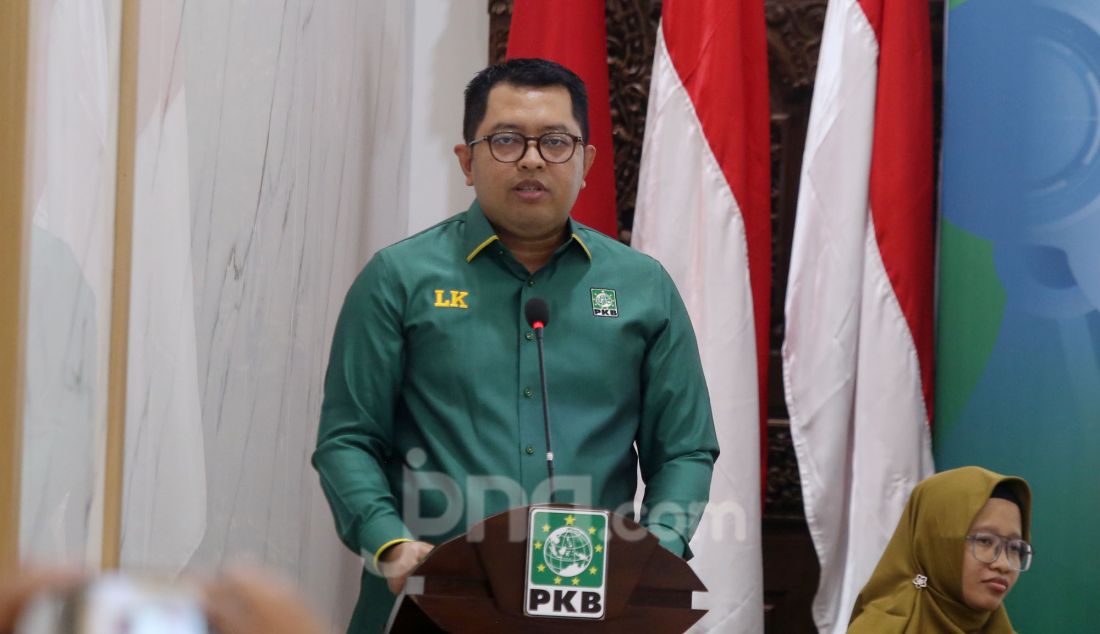 Ketua DPP PKB Bidang Perdagangan dan Industri Lukmanul Khakim saat menjadi pembicara pada diskusi publik dengan tema 