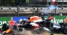 Kok Bisa Ban Belakang Mobil Verstappen Kena Kepala Hamilton? - JPNN.com