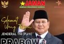 Prabowo Subianto Ulang Tahun, JAMAN: Selamat Memperjuangkan Kemandirian Nasional - JPNN.com