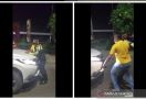 Pria Berbadan Besar Turun dari Mobil, Terobos Penyekatan, Begini Penampakannya - JPNN.com
