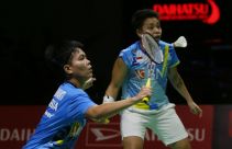 Apriyani Rahayu/Siti Fadia Silva Ramadhanti di Final Indonesia Masters 2022 - JPNN.com