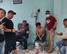 Kaki Krisna Putra Bolong Ditembak Polisi, Kini Dibalut Perban, Tuh Lihat - JPNN.com