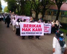 Ratusan Honorer Solok Selatan Gelar Aksi, Tagih Janji Didata KemenPAN-RB - JPNN.com