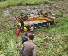 Kecelakaan Tunggal, Bus Jatuh ke Jurang, 17 Penumpang Luka-Luka - JPNN.com