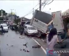 Tabrakan Beruntun di Jalur Puncak Bogor, Polisi Olah TKP - JPNN.com
