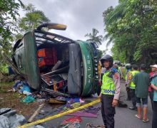 Bus ALS Terguling di LIntas Bukittinggi-Medan, Begini Kondisinya - JPNN.com