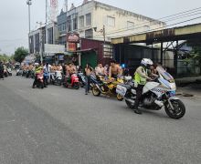 28 Motor Pelaku Balap Liar di Pekanbaru Diarak ke Kantor Polisi   - JPNN.com