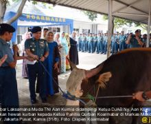 Laksda TNI Aan Kurnia Serahkan Hewan Kurban di Markas Koarmabar - JPNN.com