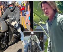 Keren, Brad Pitt Mengendarai Motor Custom saat Ikut Protes Kematian George Floyd - JPNN.com