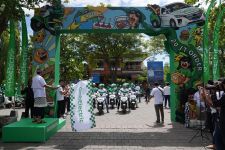 GrabElectric Merayakan 100 Juta Km Pertama dengan Konvoi di Renon Bali - JPNN.com Bali