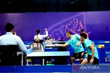 APG 2022, Tim Tenis Beregu Putra Indonesia & Vietnam Saling Bantai - JPNN.com Jateng