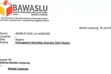 Bawaslu Kota Bandar Lampung Kirim Surat kepada Wali Kota, Bahas Soal ASN - JPNN.com Lampung