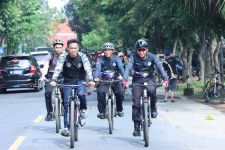 Kapolres Lampung Utara Bersama Komunitas Sepeda Edukasi Masyarakat Hidup Sehat dan Hemat BBM - JPNN.com Lampung