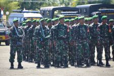 Personel Kodim 1710/Mimika Ikuti Apel Gelar Pasukan Kesiapan Pengamanan Pemilu 2024 - JPNN.com Papua