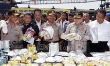 Polri Ekspose Sindikat Narkotika Internasional di Pelabuhan Muara Jati