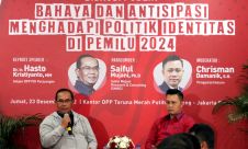 Diskusi Politik Identitas Pemilu 2024 di Kantor DPP Taruna Merah Putih