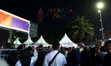 Pertunjukan Drone Nescafe Sky Show di PRJ