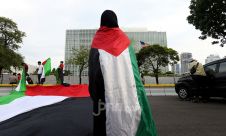 Sambangi Kedubes AS, Aliansi Mahasiswa Islam Jakarta Gelar Aksi Dukung Palestina