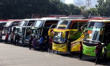 Polda Metro Jaya Tahan 36 Bus Pelanggar PPKM Darurat