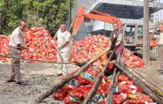 21 Ton Bawang Bombay Ilegal Dimusnahkan Polda Riau - JPNN.com
