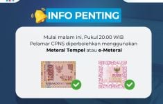 BKN: Pendaftaran CPNS 2024 Bisa Pakai Meterai Tempel Mulai Malam Ini - JPNN.com