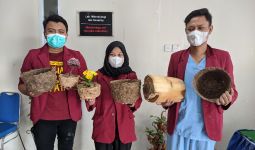 Ramah Lingkungan, Mahasiswa UM Surabaya Bikin Pot Bunga dari Pelepah Pisang - JPNN.com