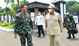 Menhan Prabowo Subianto Bertemu Jenderal Andika di Mabesad, Ini Agendanya - JPNN.com