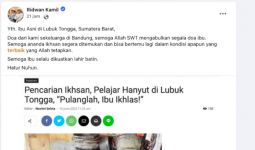Anak Bu Asni Hanyut, Ridwan Kamil Ucapkan Duka - JPNN.com