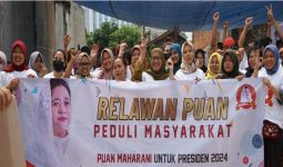 Sukarelawan Ajak Mak-Mak Senam Asyik dan Deklarasi Dukungan untuk Puan Maharani - JPNN.com
