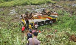 Kecelakaan Tunggal, Bus Jatuh ke Jurang, 17 Penumpang Luka-Luka - JPNN.com