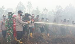 Kapolda Riau Irjen Iqbal Ikut Bantu Anak Buahnya Padamkam Karhutla di Dumai, Lihat - JPNN.com