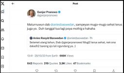 Selamat Ultah, Dab Ganjar Pranowo! Anies Sampaikan Tahniah Pakai Basa Walikan Jogja - JPNN.com