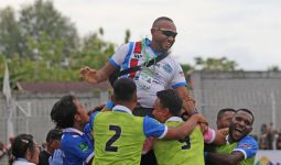 Juara dan Promosi ke Liga 1, PSBS Biak Konvoi Keliling Kota Karang Panas - JPNN.com