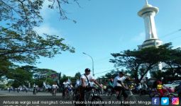 Magnet Gowes Pesona Nusantara Bikin Masyarakat Kendari TIba-Tiba Ikut Senam dan Bersepeda - JPNN.com