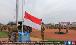 Satgas Kizi TNI Memperingati HUT RI ke-72 di Afrika Tengah - JPNN.com